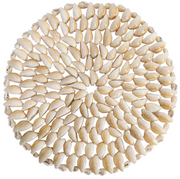Shell Mat XL handmade centrepiece Beach Coastal Natural shell 25x25x1cm