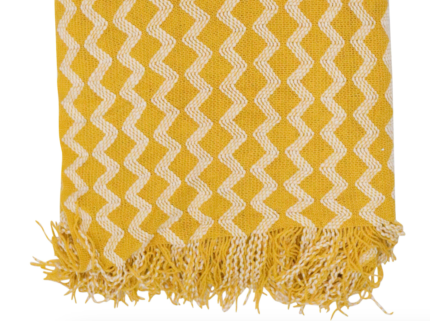 Throw Sundance Rug Yellow zigzag pattern blanket 160x140cm
