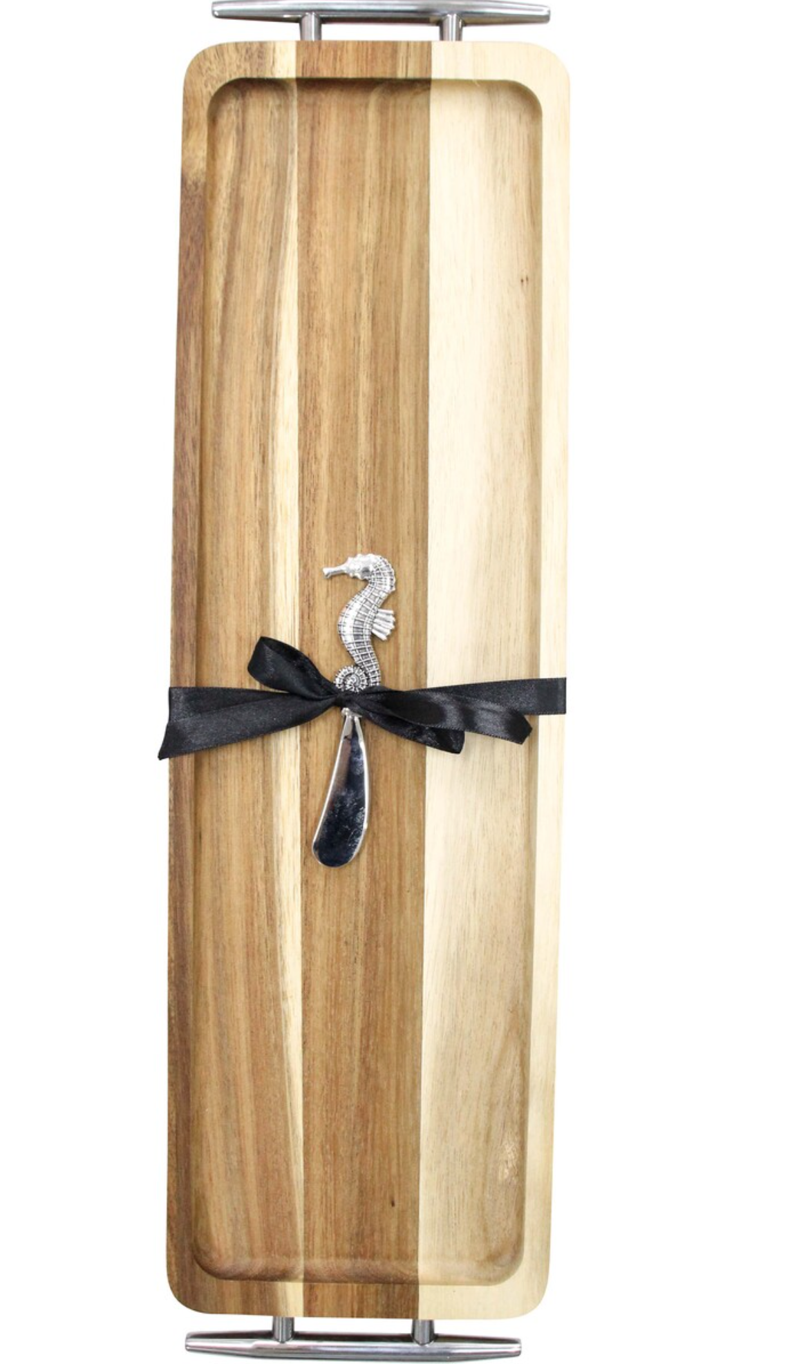 Serving Tray Seahorse Spreader Cheese Tray Acacia Wood  Coastal Gift