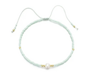 Sea Soul freshwater pearl Bracelet Handmade with the highest quality Japanese Miyuki beads & the softest of silk thread. Fully adjustable to 29cm long.