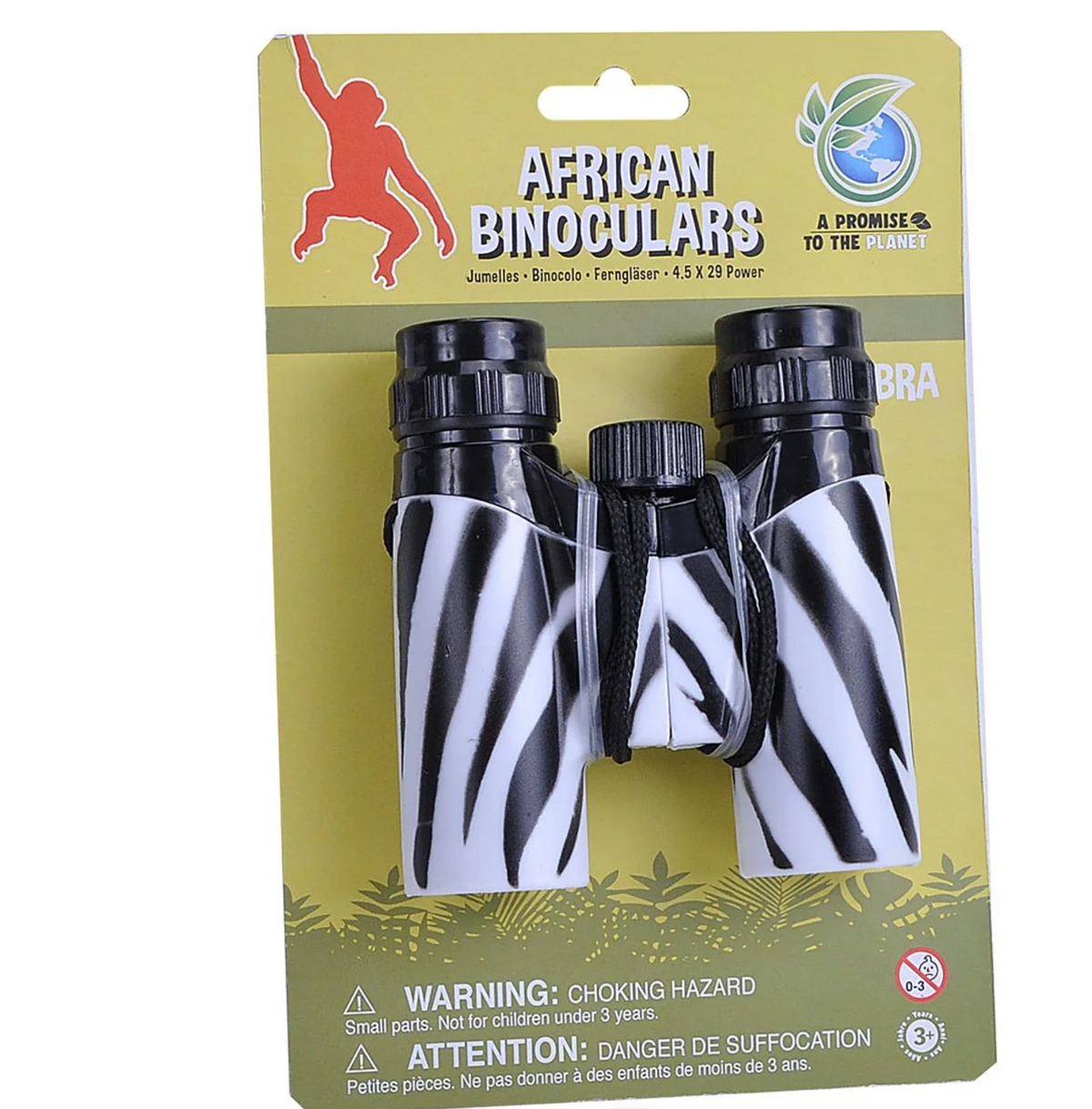 Wild Republic Binoculars Zebra Print Kids Explorer