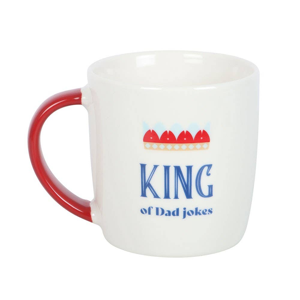 King of Dad Jokes Mug Red White Blue 350ml perfect gift for dads