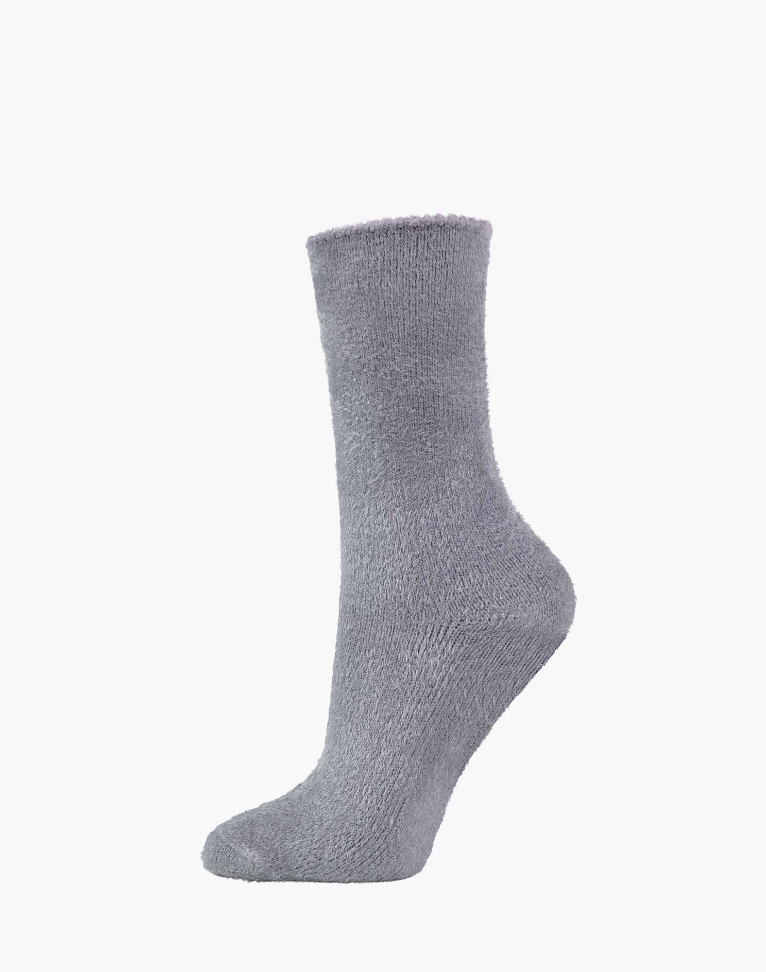 WOMENS Fun Socks Pink Mint Stripe SUPER SOFT FLUFFY BAMBOO BED SOCK