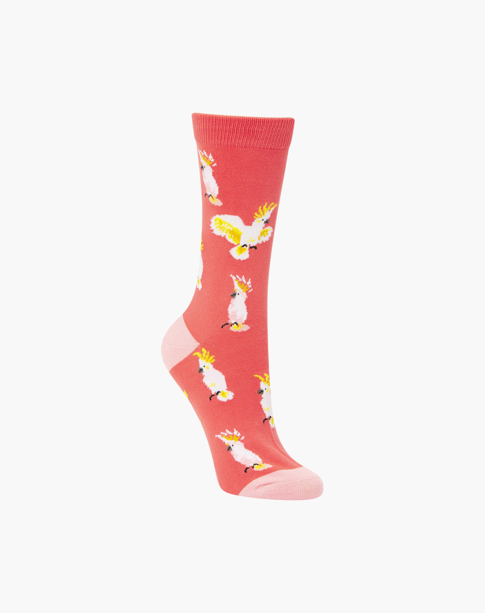 WOMENS Fun Socks Coral Pink COCKATOO BAMBOO SOCK