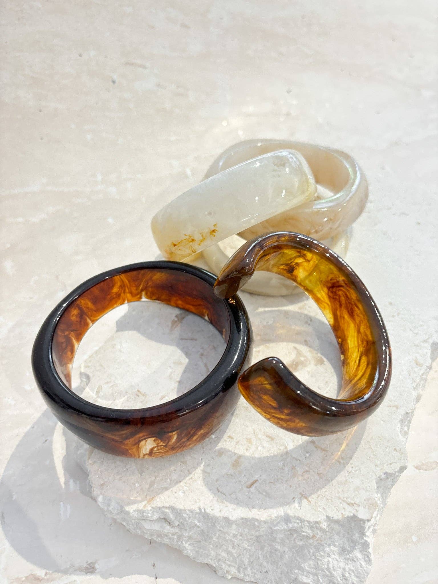 Angular Cuff Bangle in Multi - Land to Coast