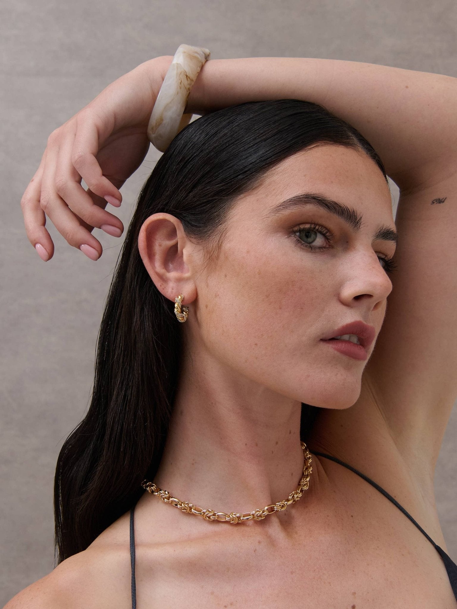 Angular Cuff Bangle in Multi - Land to Coast