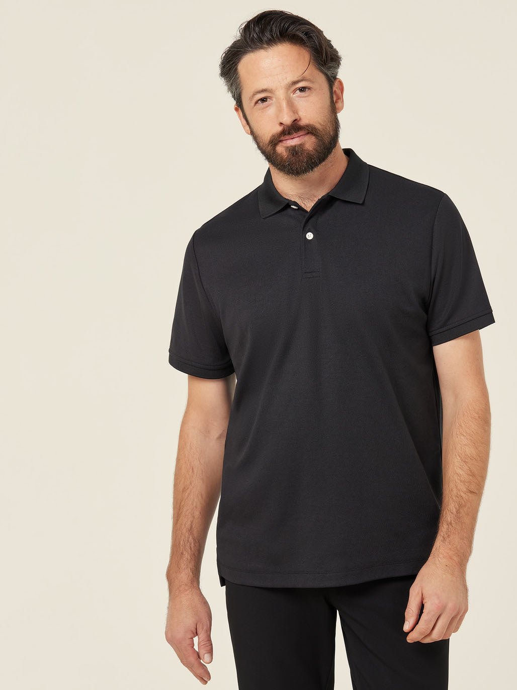 Antibacterial Polyface Short Sleeve Work Polo Black CATJ2M - Land to Coast