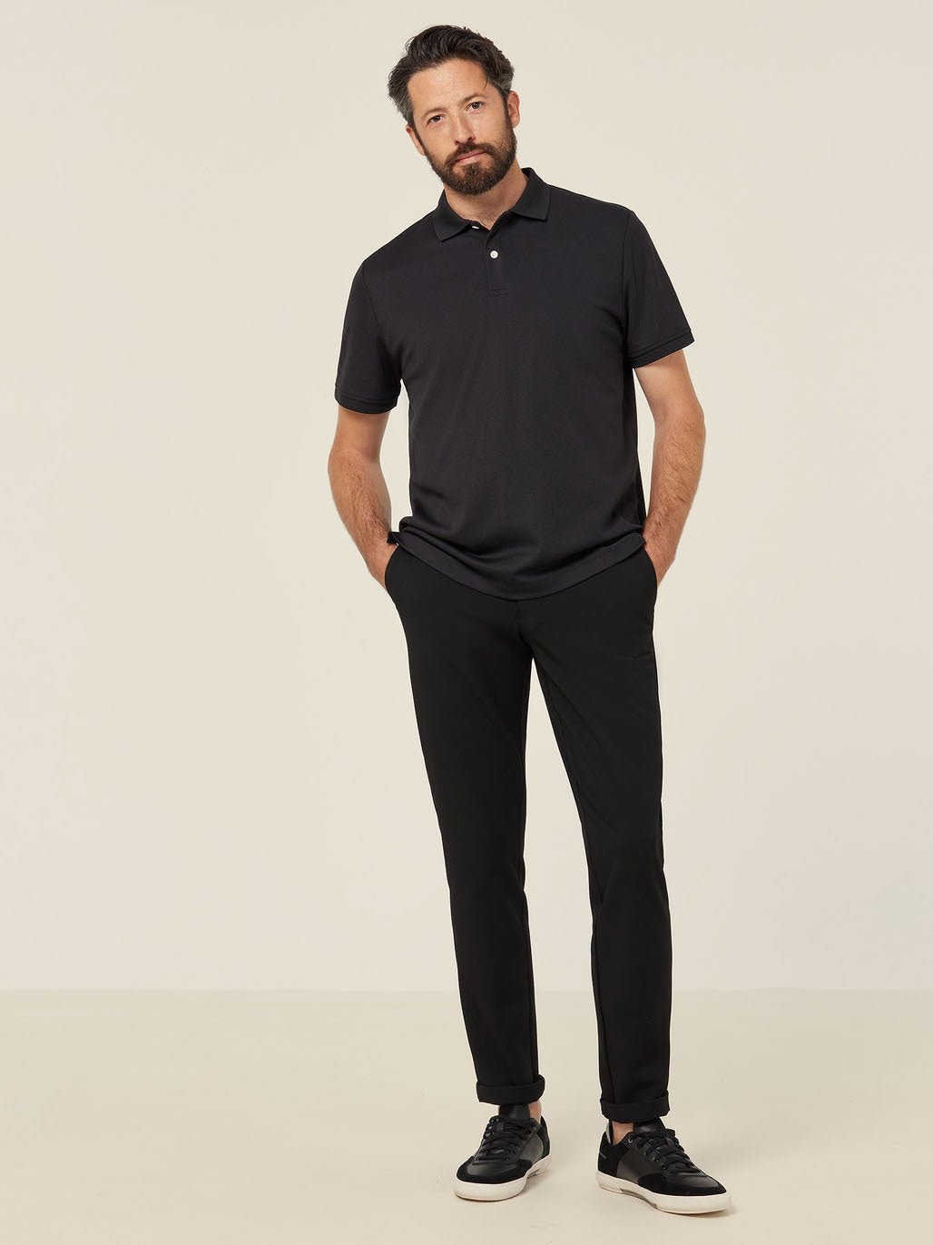 Antibacterial Polyface Short Sleeve Work Polo Black CATJ2M - Land to Coast
