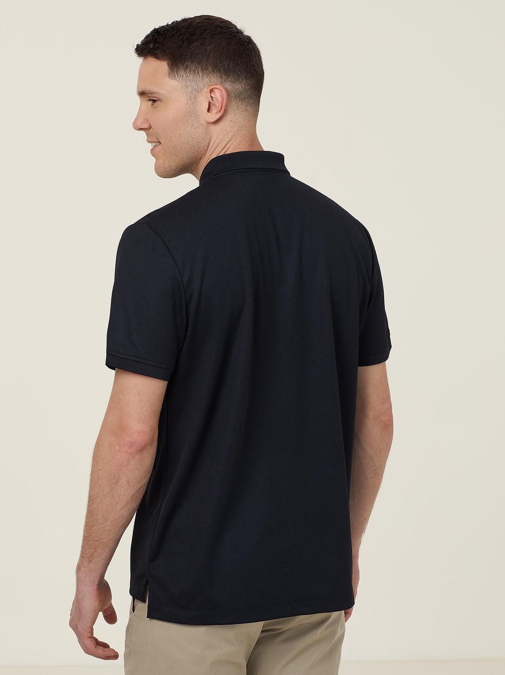 Antibacterial Polyface Short Sleeve Work Polo Black CATJ2M - Land to Coast