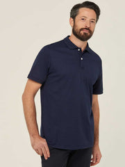 Antibacterial Polyface Short Sleeve Work Polo Navy CATJ2M - Land to Coast