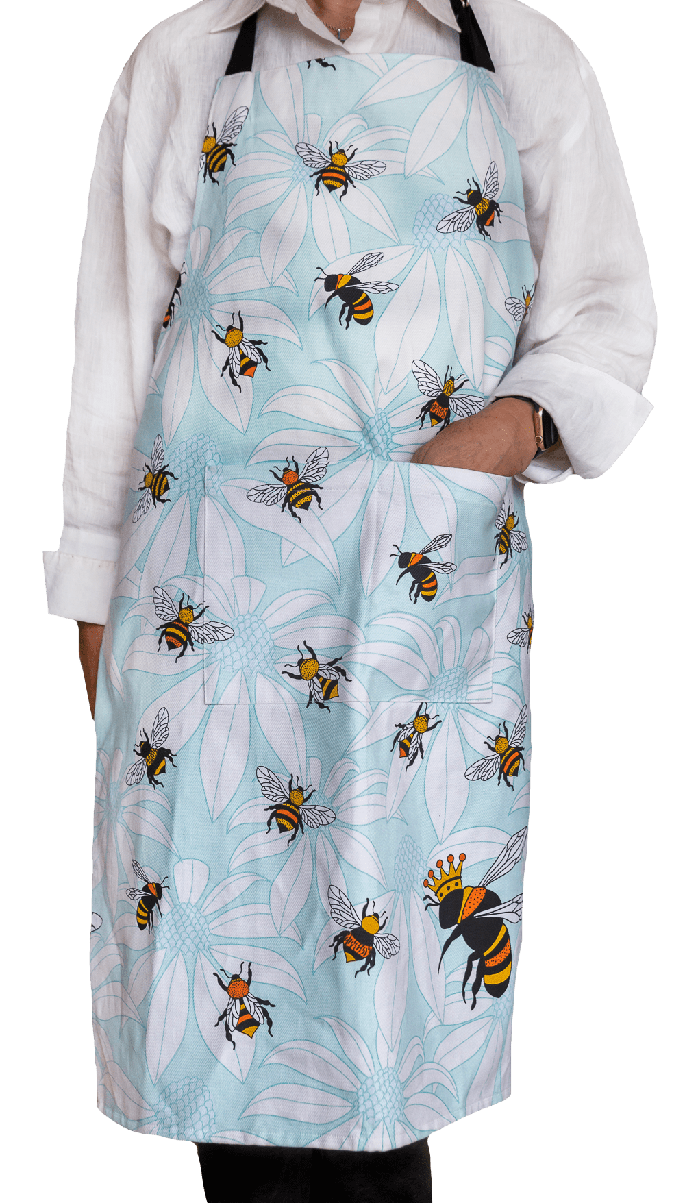 Apron (Heavy Drill) - Flower Bees - Land to Coast