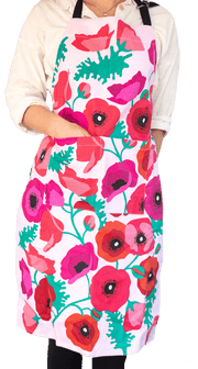 Apron (Heavy Drill) - Poppies - Land to Coast