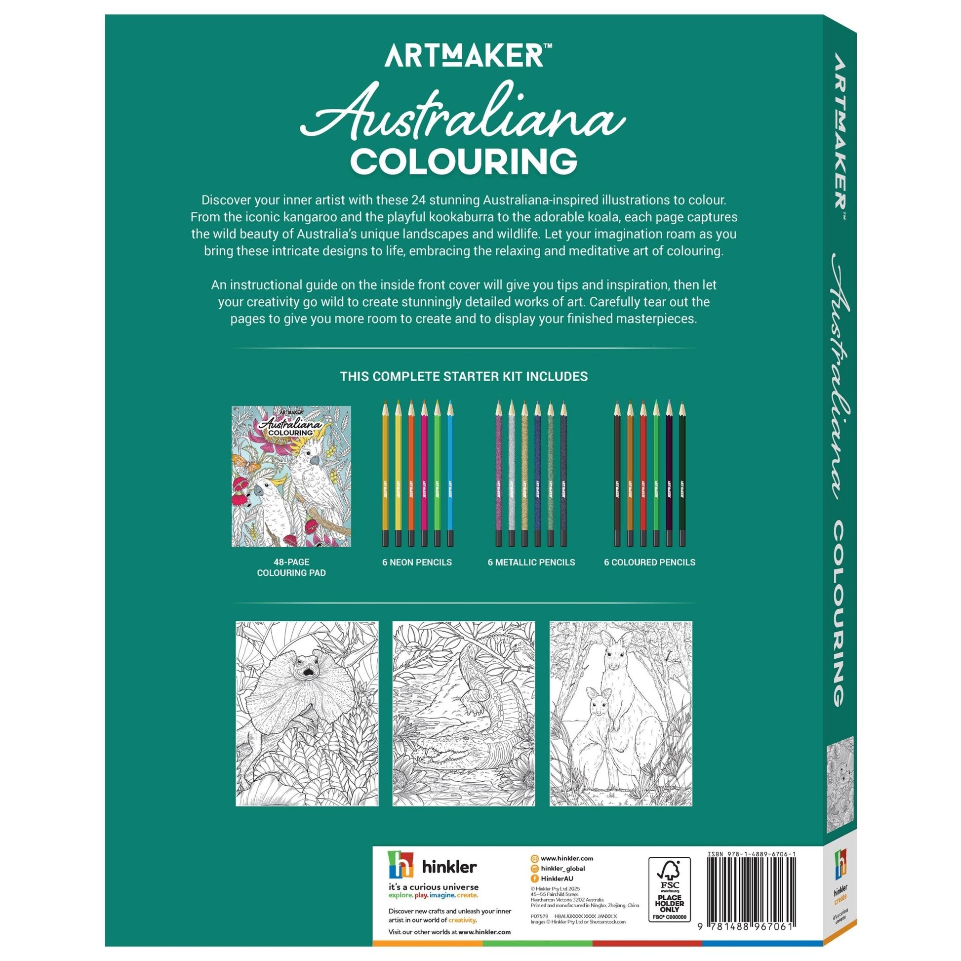 Art Maker Australiana Colouring - Land to Coast