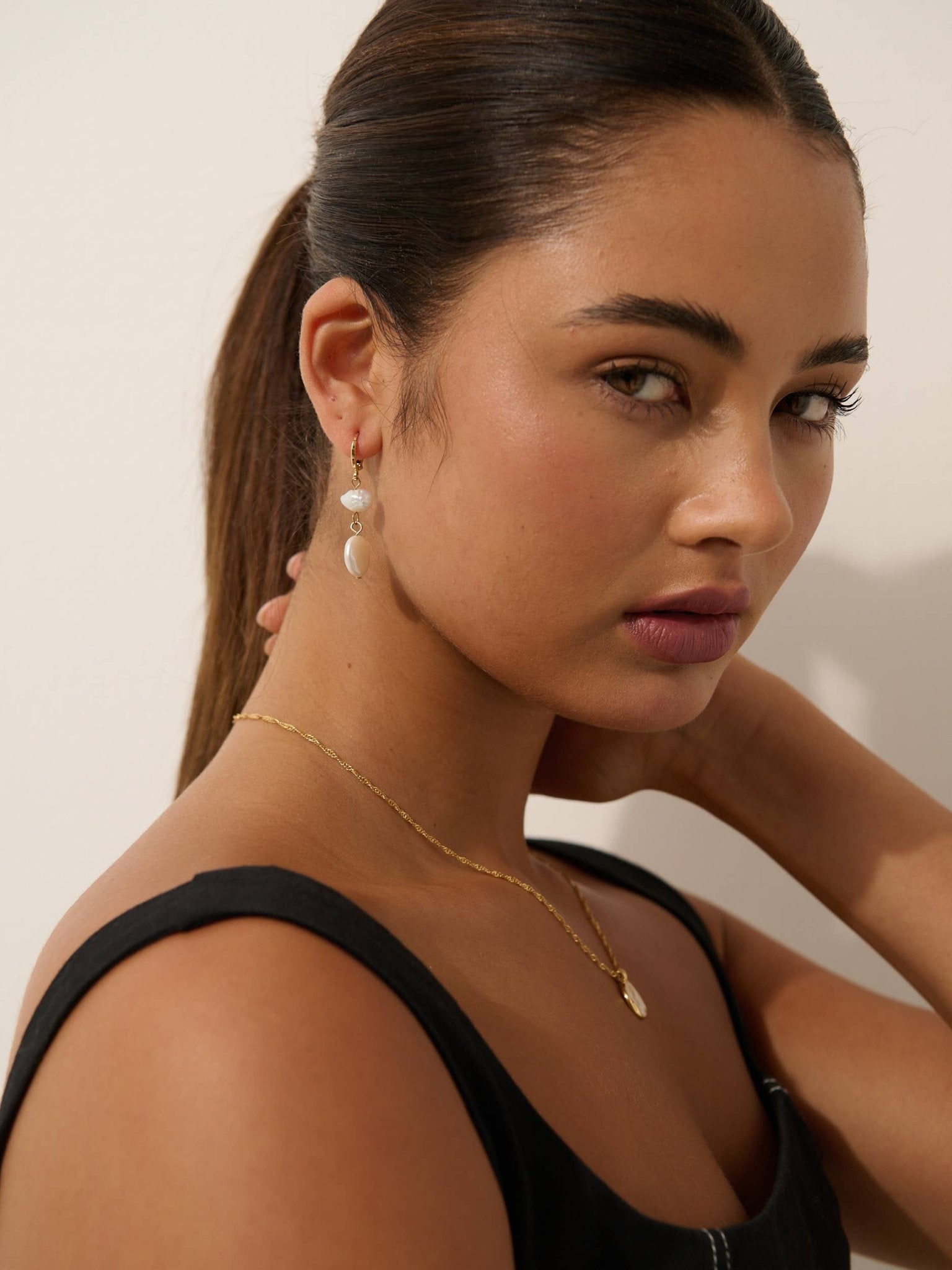 Aura Pearl 18K Gold Plated Earrings - Land to Coast