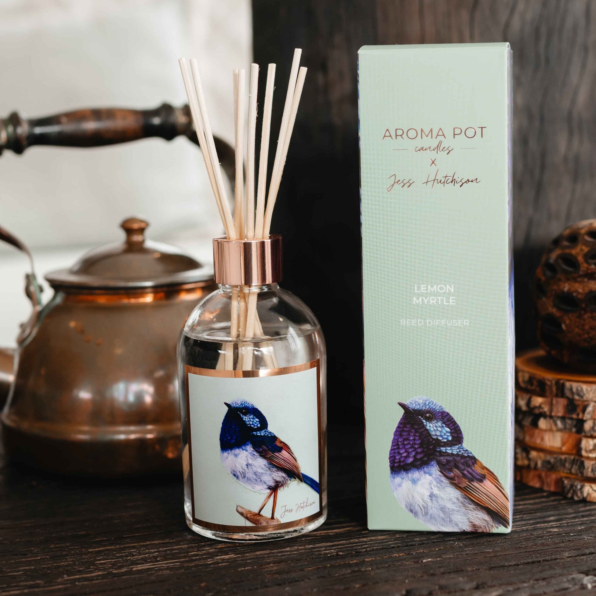 Australian artist reed diffuser | lemon myrtle | 200ml - Land to Coast