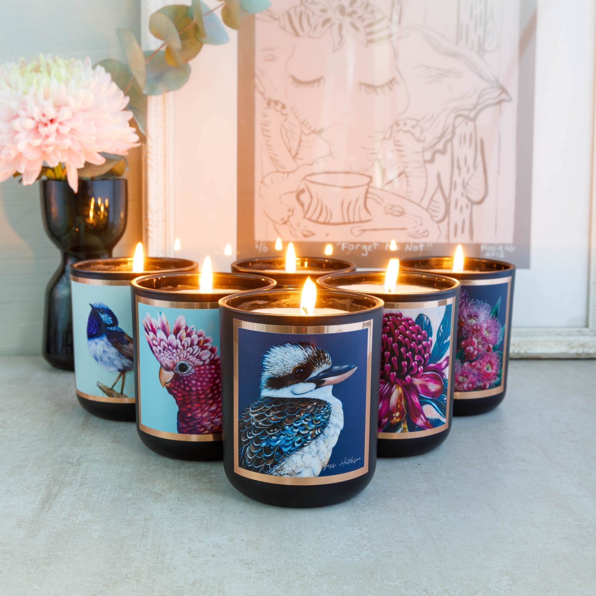 Australian artist soy candle | Australian Sandalwood | 50+hrs - Land to Coast