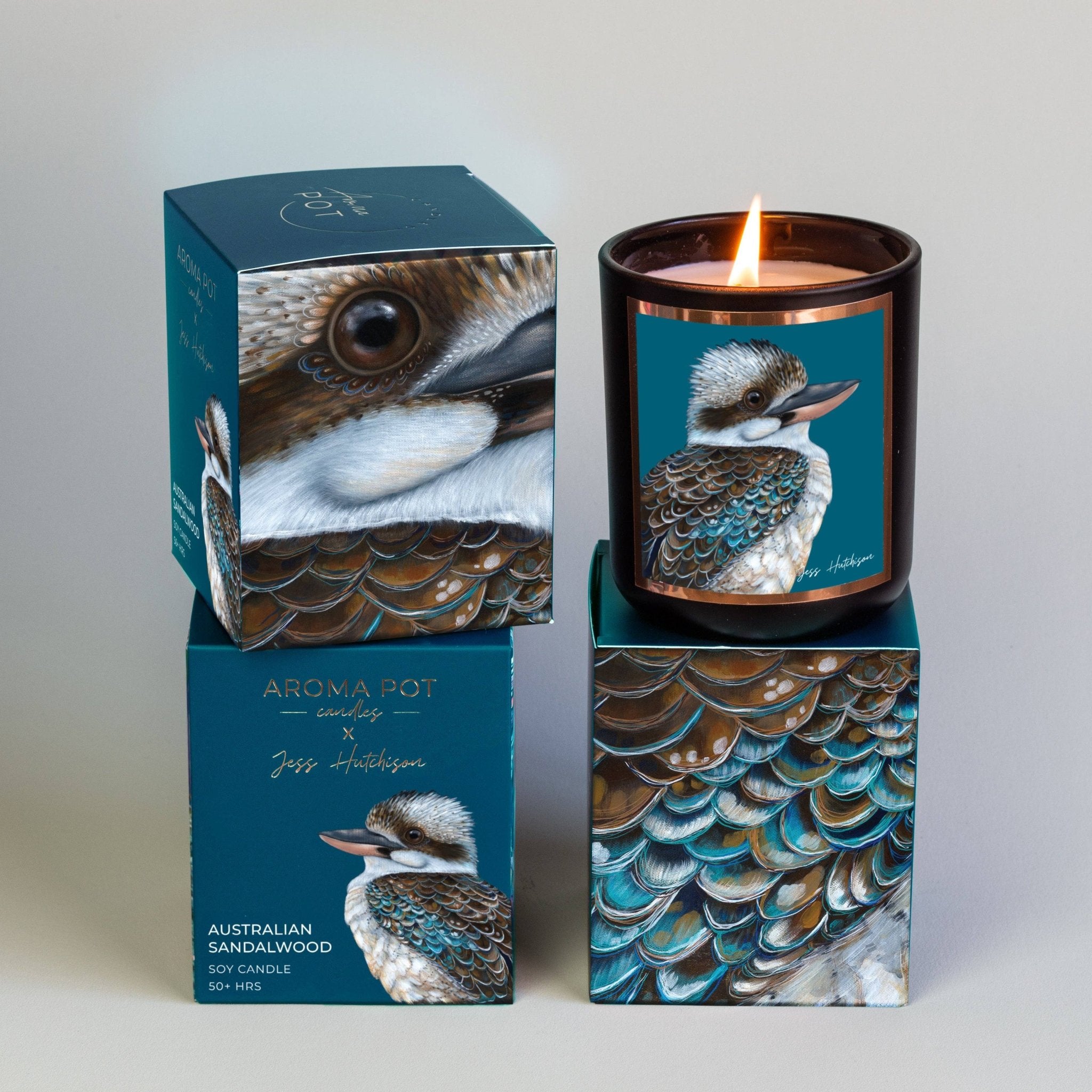 Australian artist soy candle | Australian Sandalwood | 50+hrs - Land to Coast