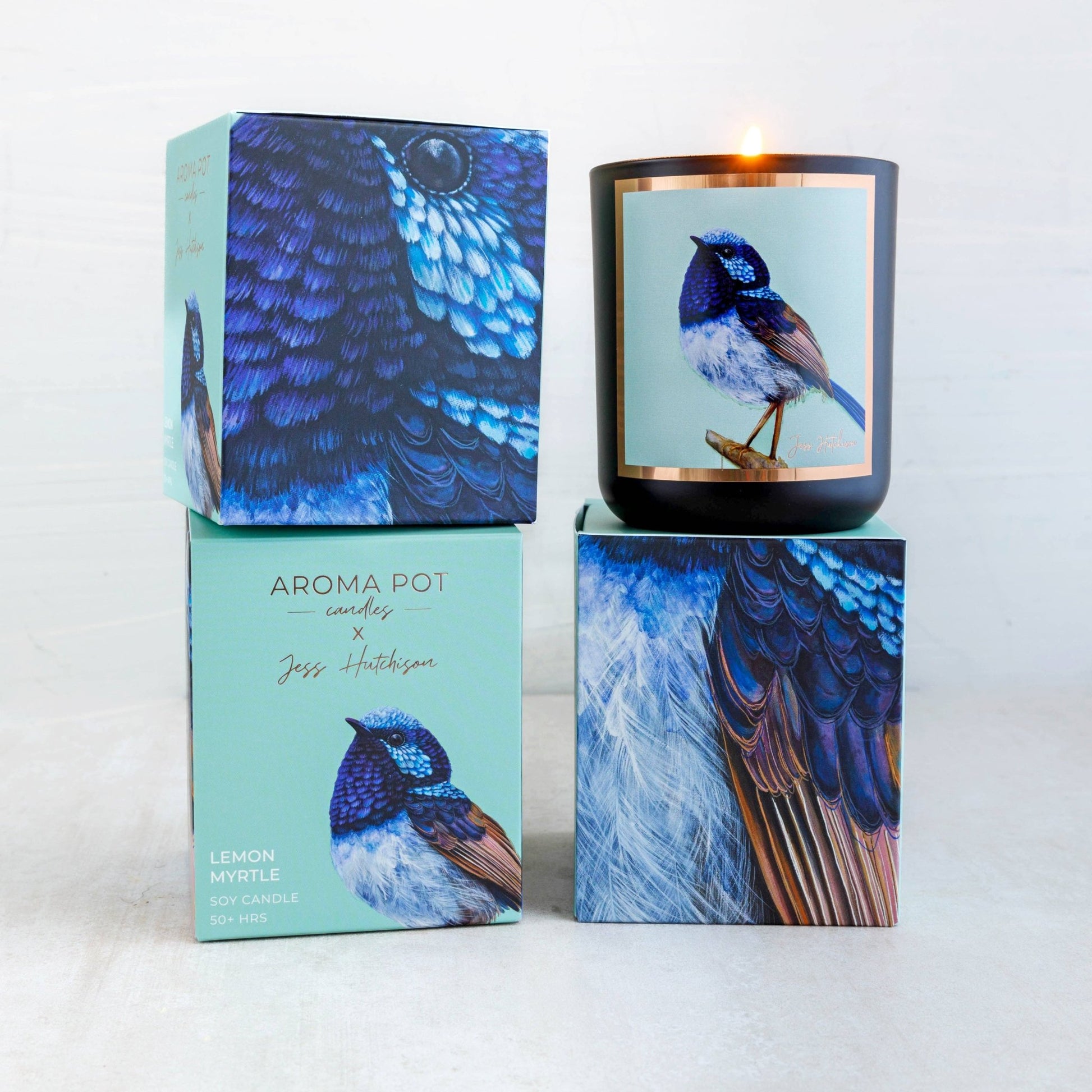 Australian artist soy candle | lemon myrtle | 50+hrs - Land to Coast