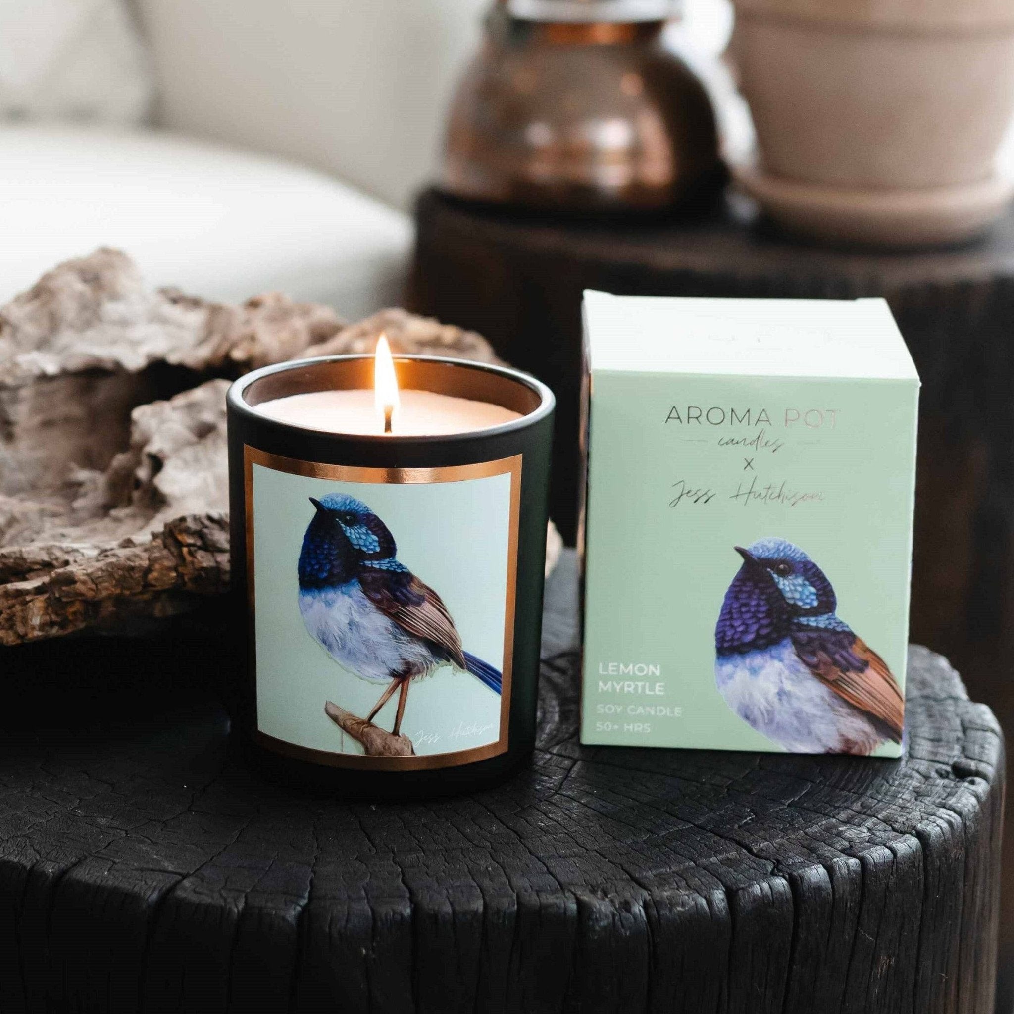 Australian artist soy candle | lemon myrtle | 50+hrs - Land to Coast