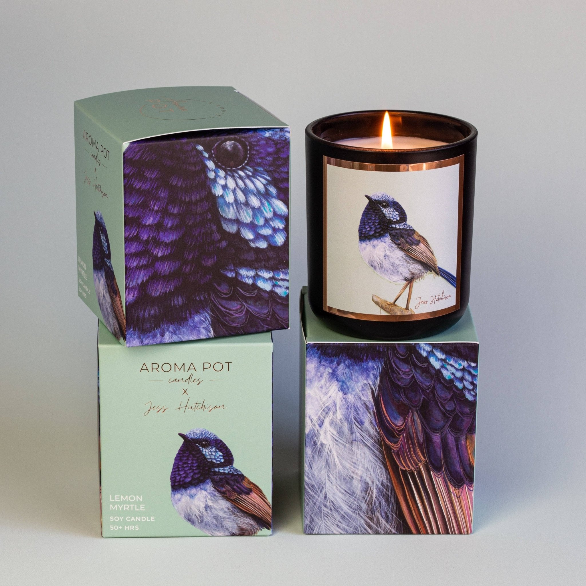 Australian artist soy candle | lemon myrtle | 50+hrs - Land to Coast