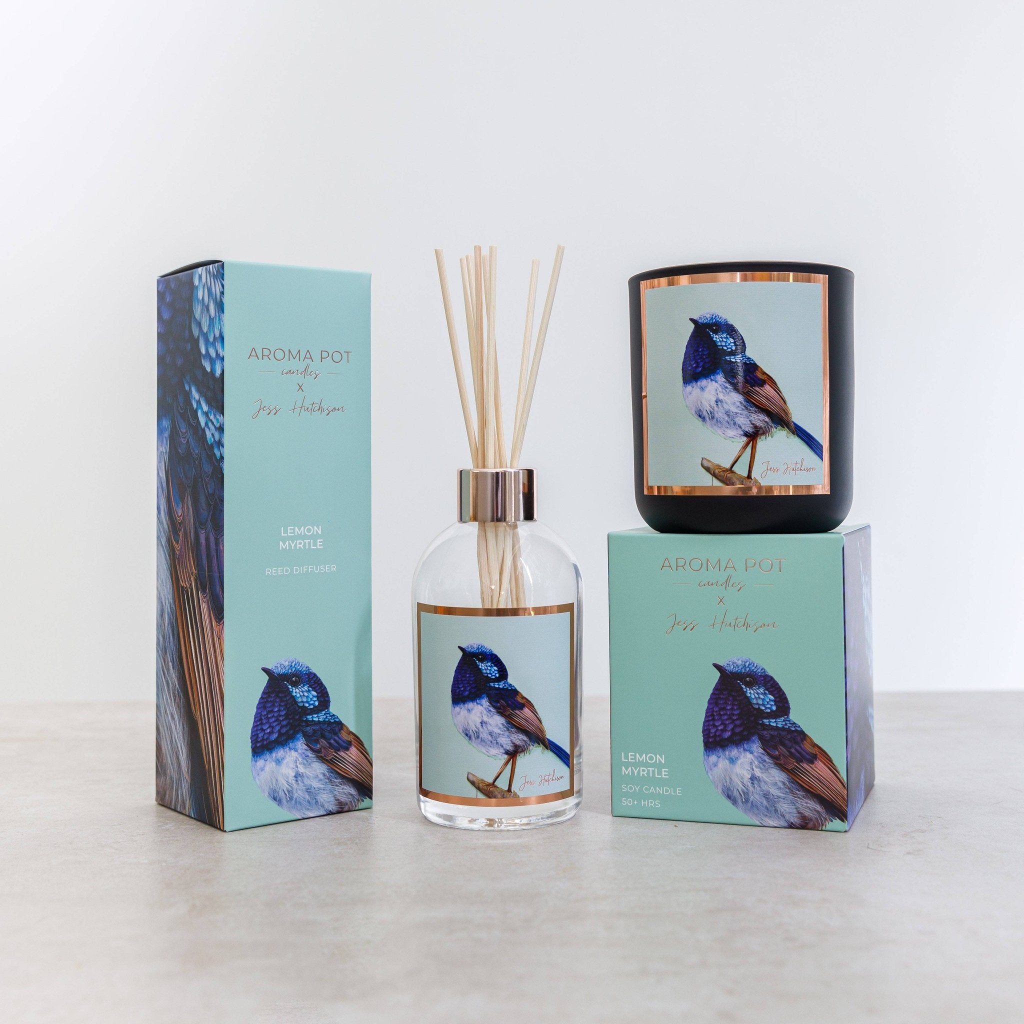 Australian artist soy candle | lemon myrtle | 50+hrs - Land to Coast