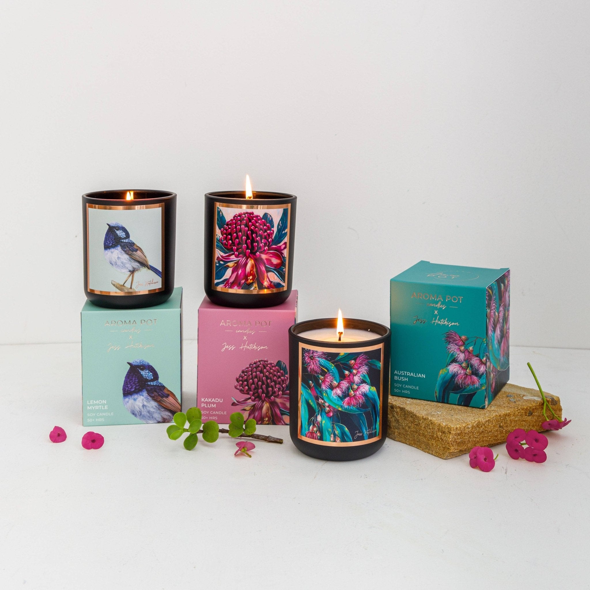 Australian artist soy candle | lemon myrtle | 50+hrs - Land to Coast