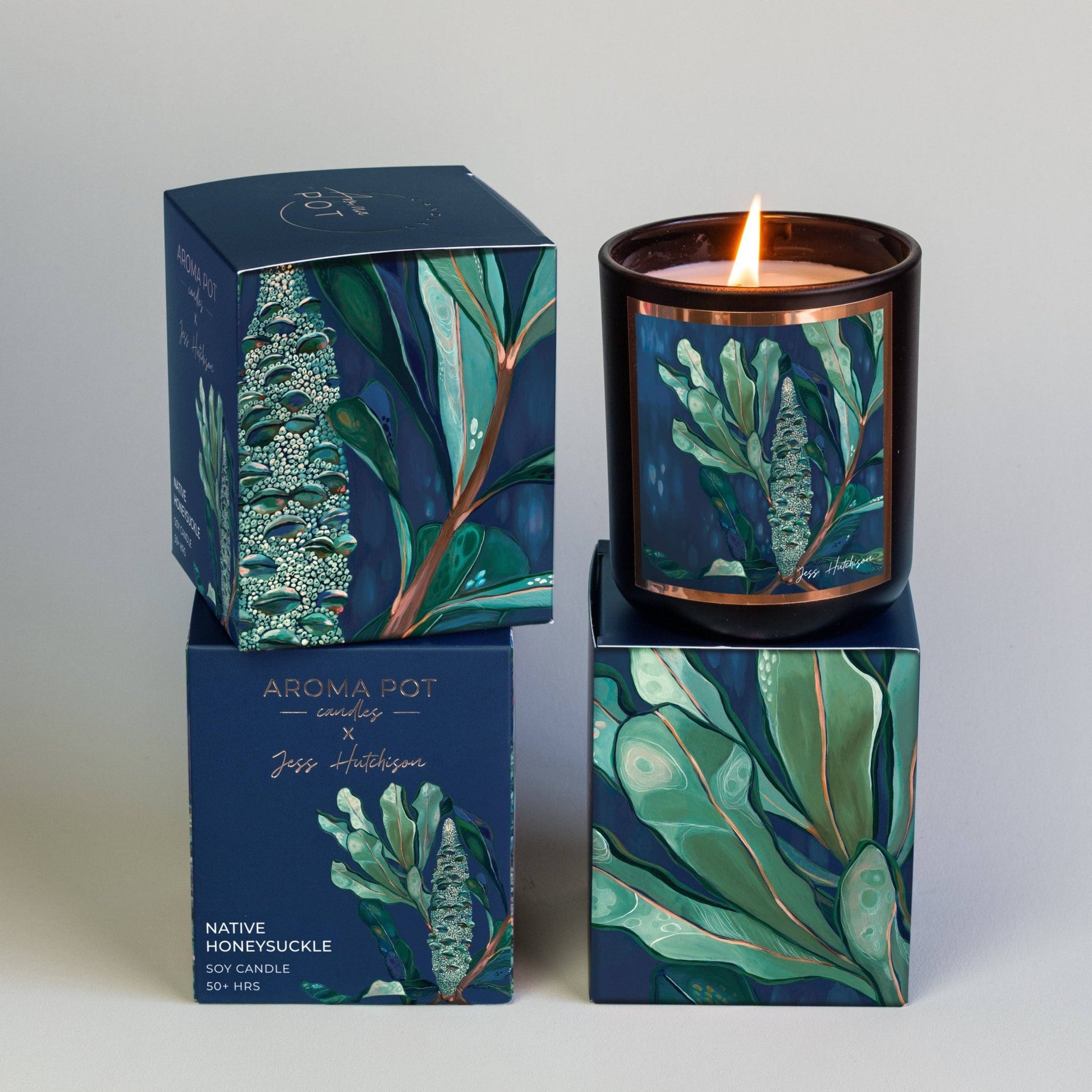 Australian artist soy candle | Native Honeysuckle | 50+hrs - Land to Coast