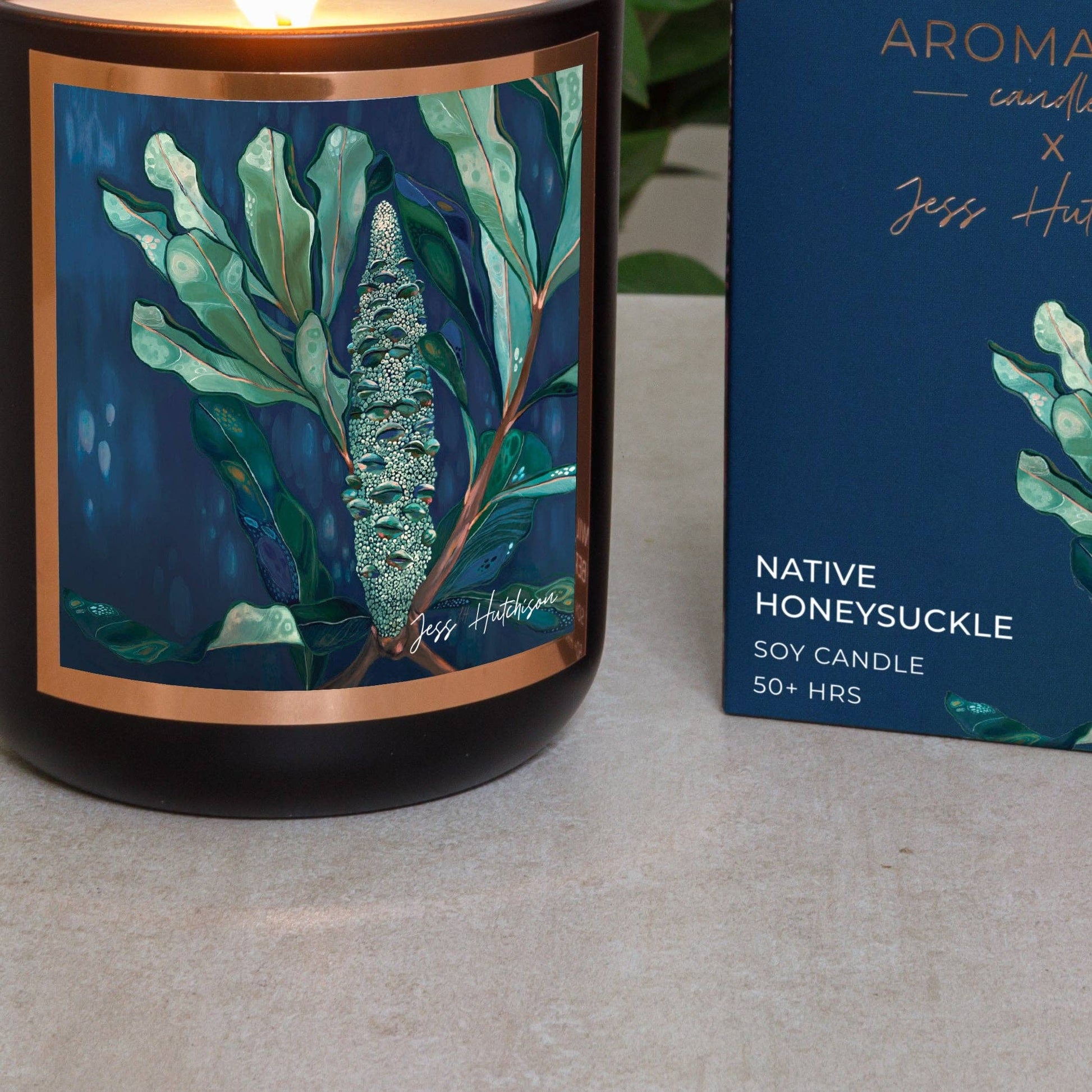 Australian artist soy candle | Native Honeysuckle | 50+hrs - Land to Coast