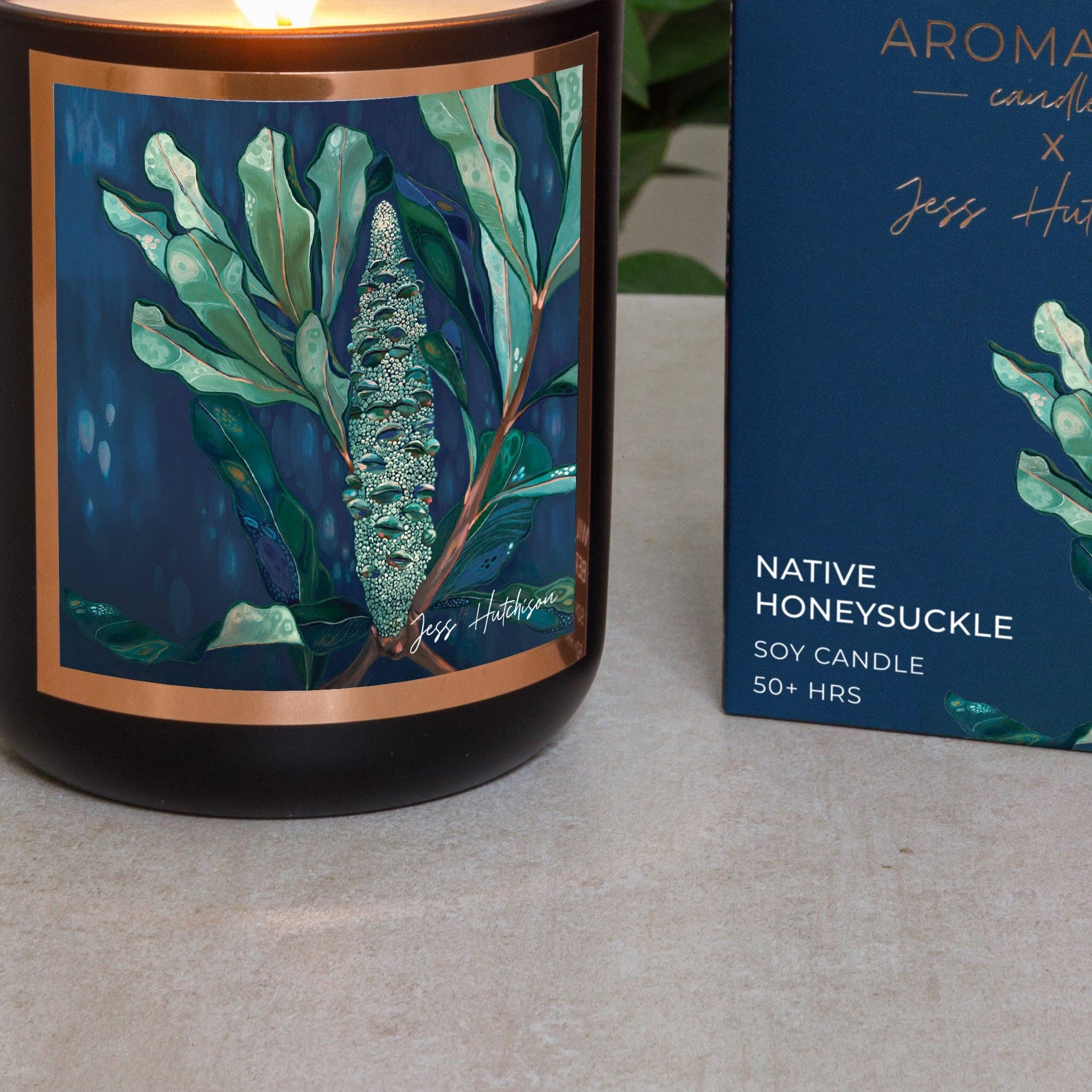 Australian artist soy candle | Native Honeysuckle | 50+hrs - Land to Coast