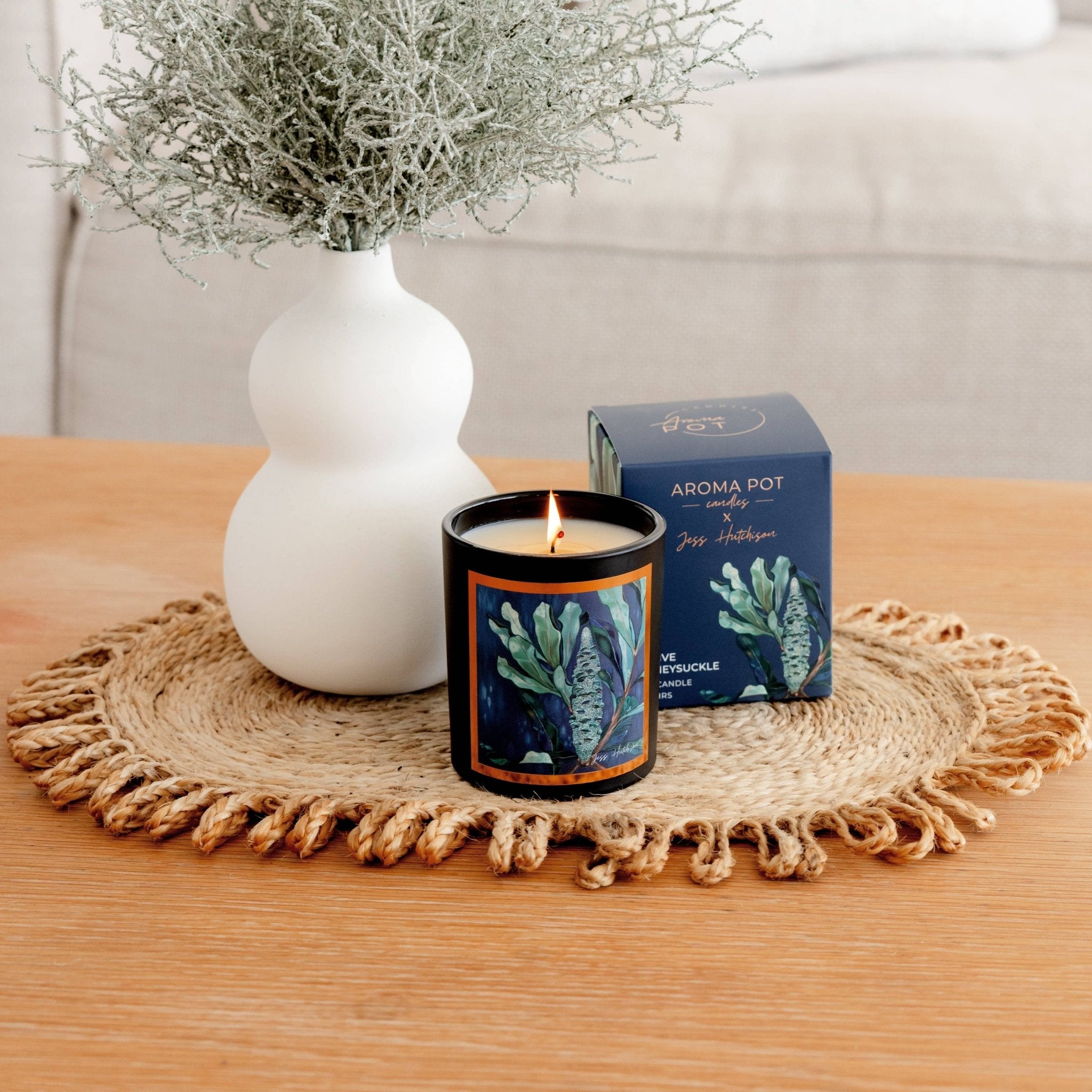 Australian artist soy candle | Native Honeysuckle | 50+hrs - Land to Coast