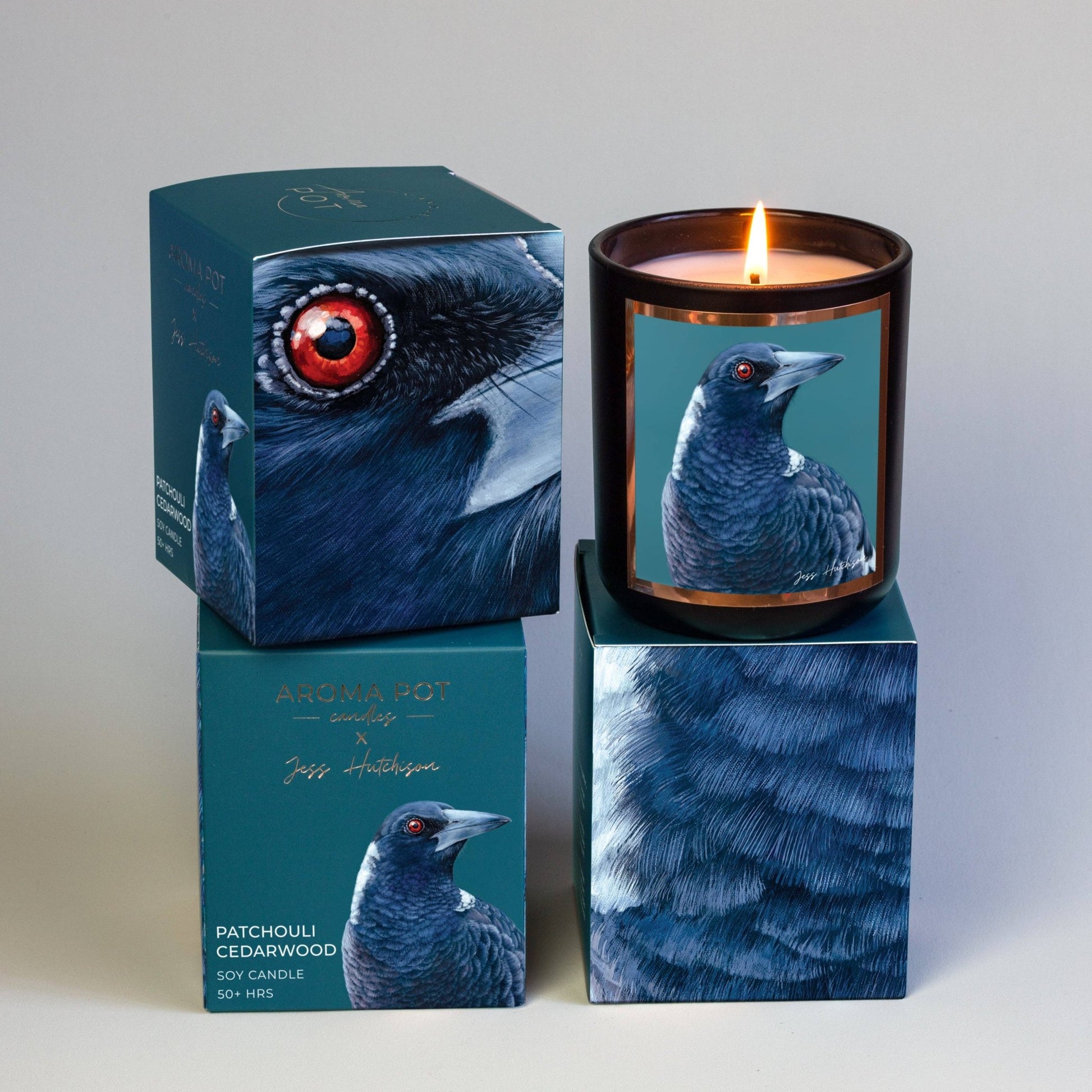 Australian artist soy candle | Patchouli Cedarwood | 50+hrs - Land to Coast