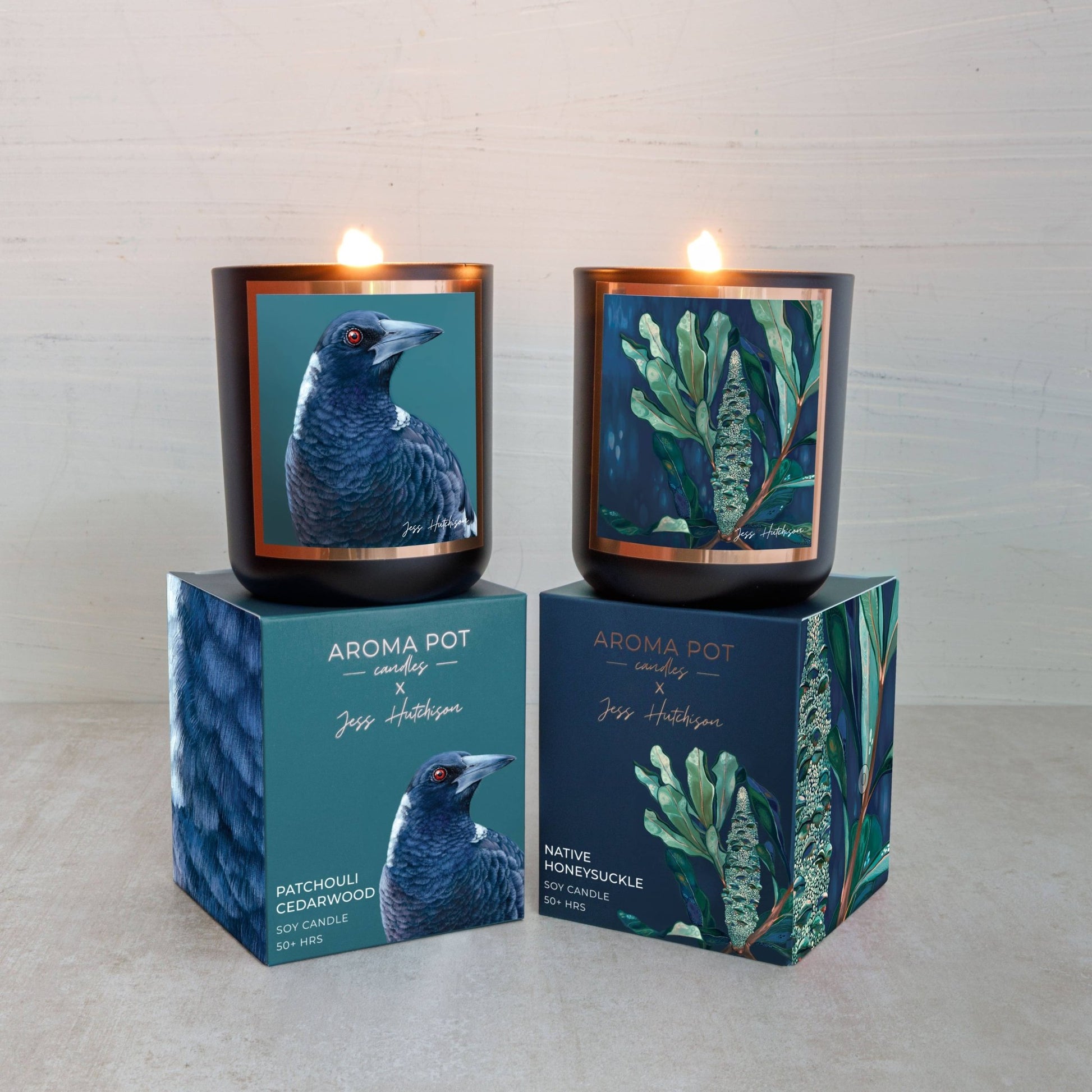 Australian artist soy candle | Patchouli Cedarwood | 50+hrs - Land to Coast