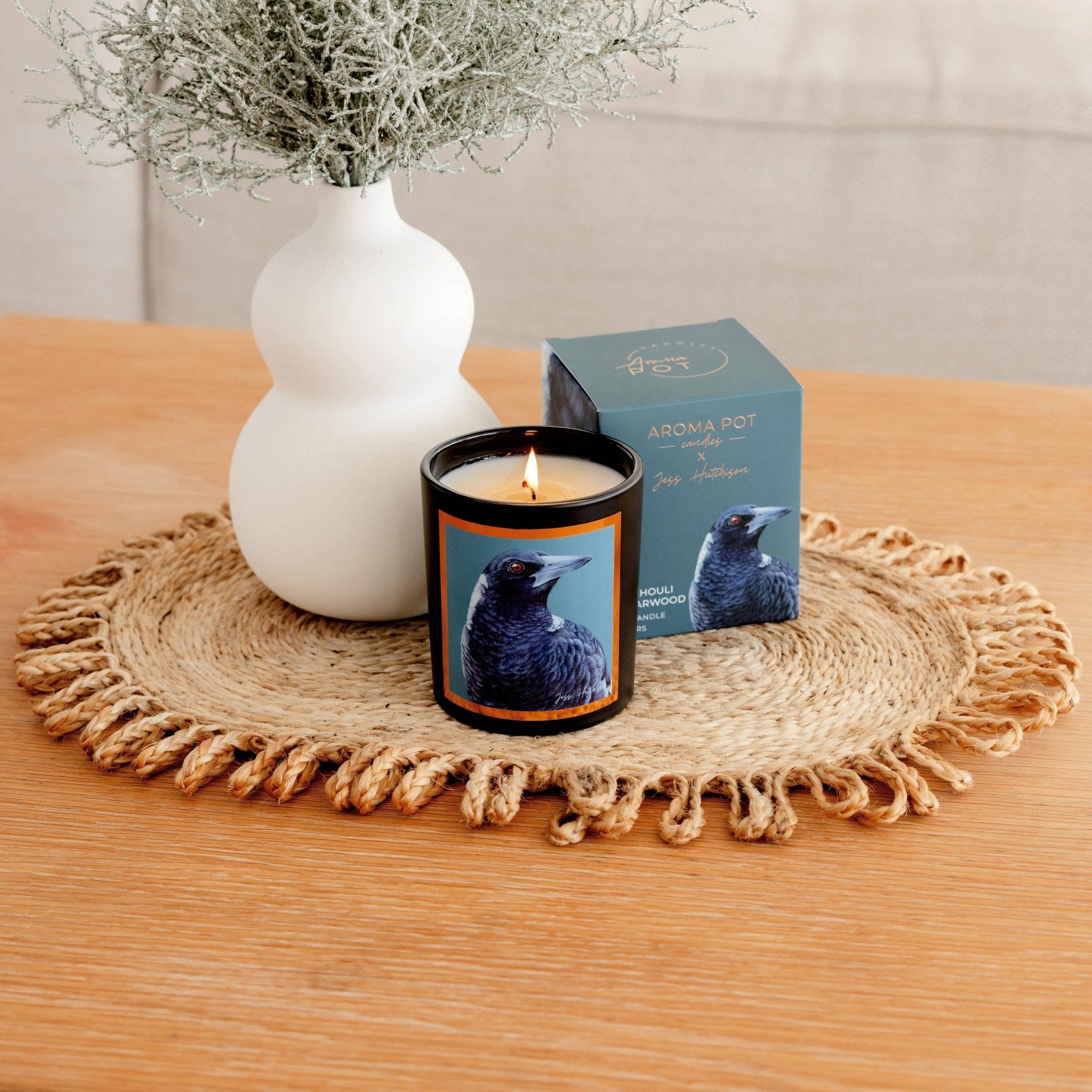 Australian artist soy candle | Patchouli Cedarwood | 50+hrs - Land to Coast