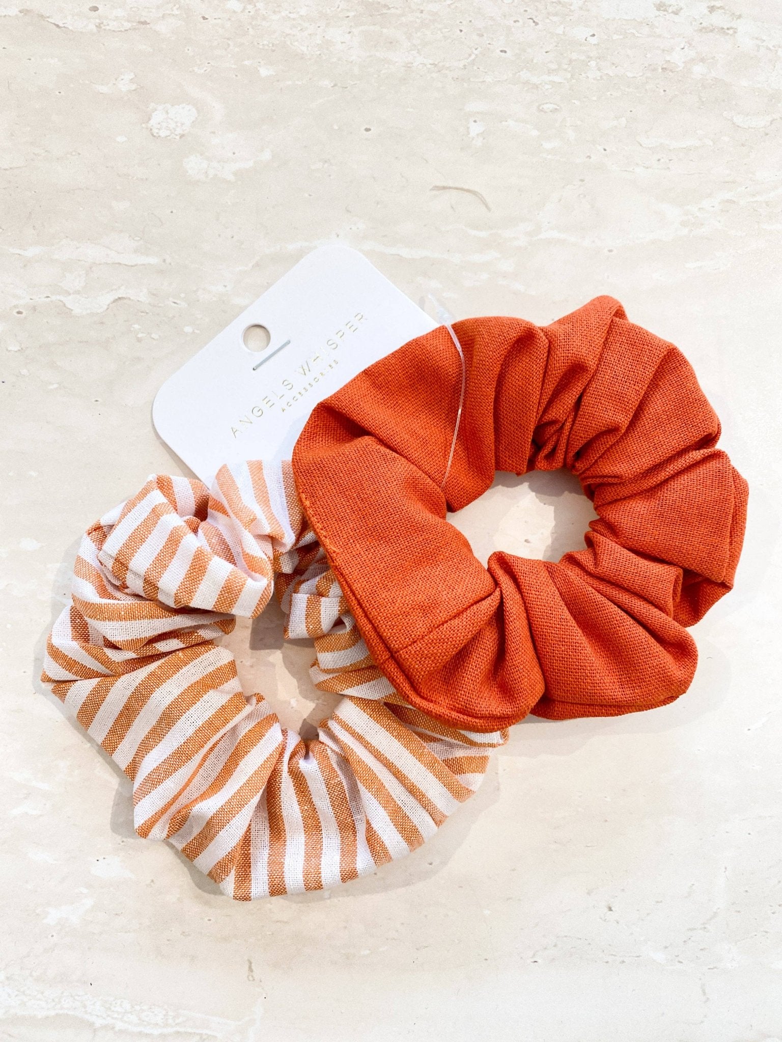 Balencia Orange Linen Scrunchie Pack - Land to Coast