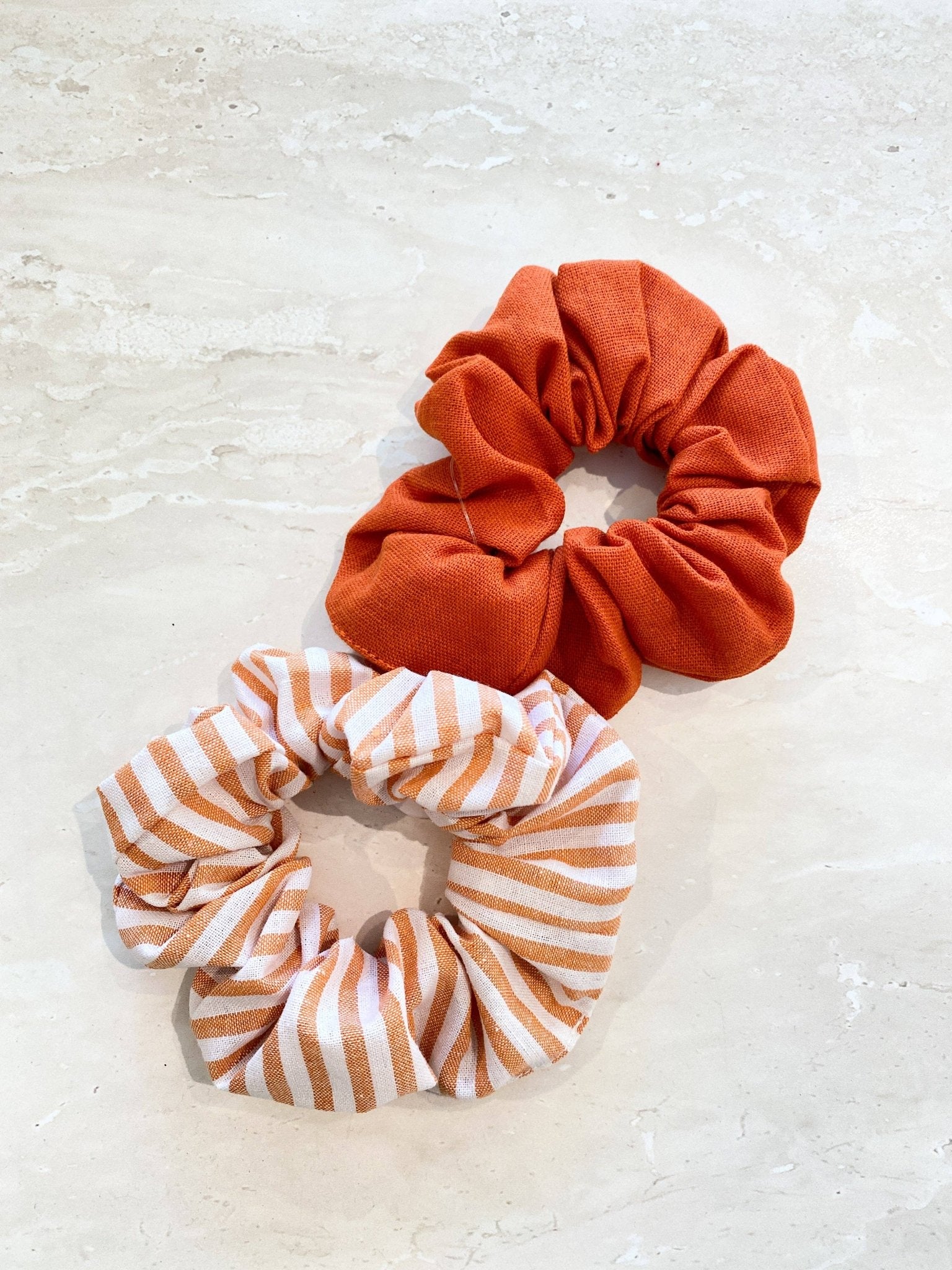 Balencia Orange Linen Scrunchie Pack - Land to Coast