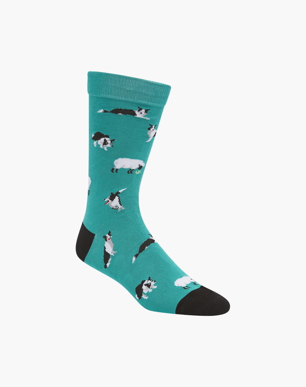 MENS Socks Green BORDER COLLIE BAMBOO SOCK