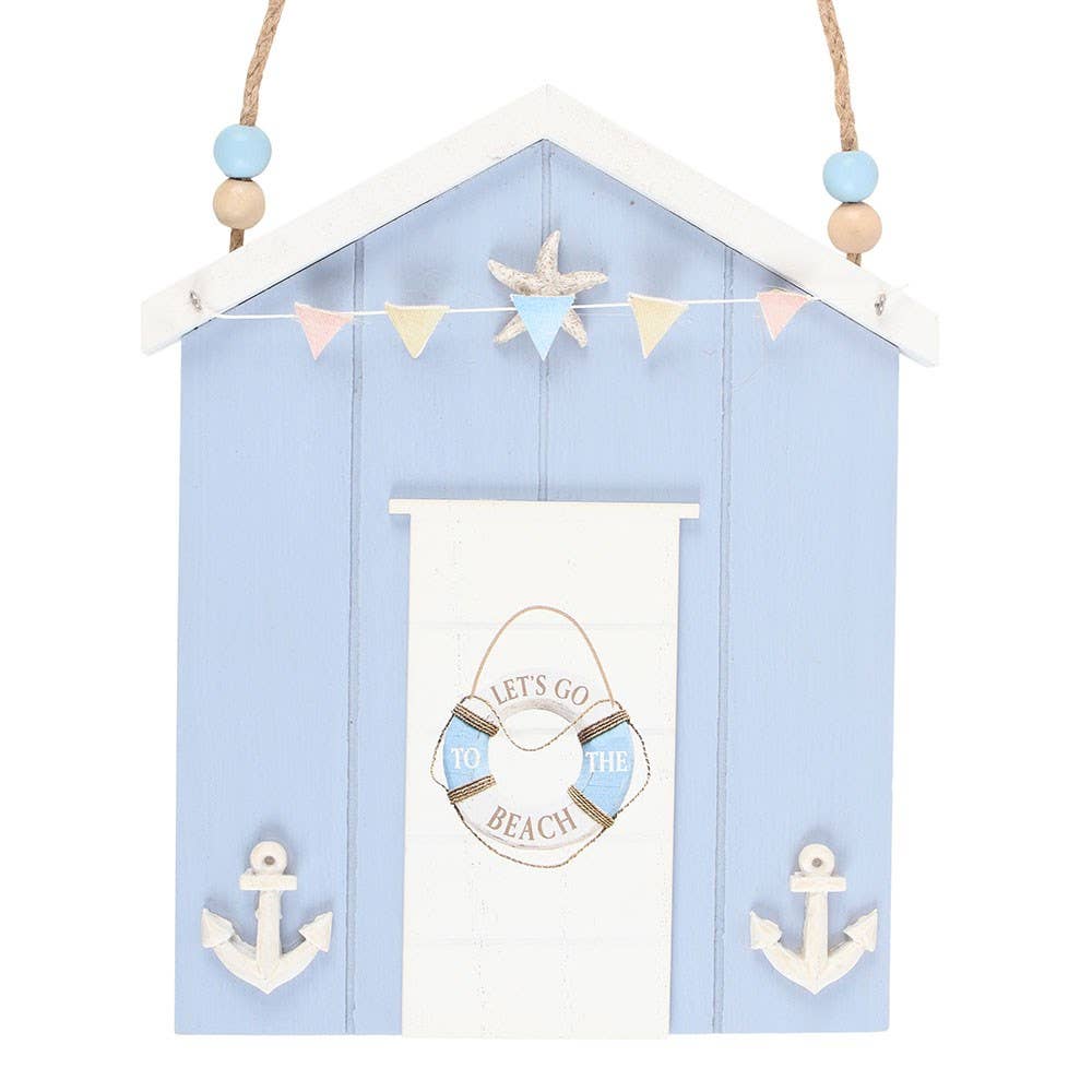 Blue Life Ring Beach Hut Hanging Decoration - Land to Coast