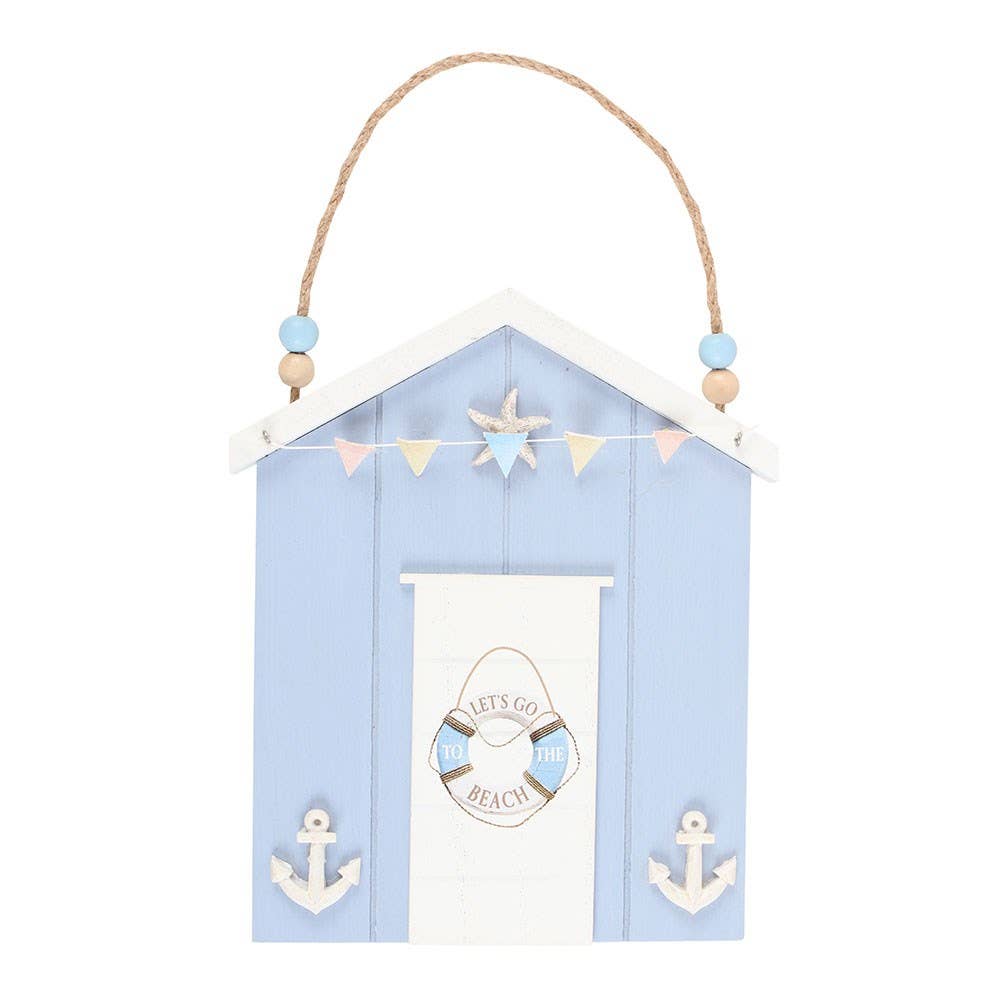 Blue Life Ring Beach Hut Hanging Decoration - Land to Coast