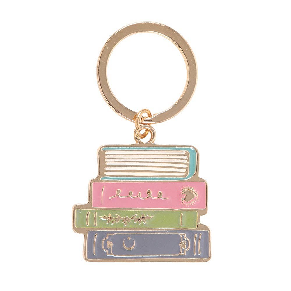 Book Worm Alloy Keyring - Land to Coast