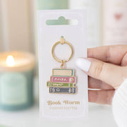 Book Worm Alloy Keyring - Land to Coast