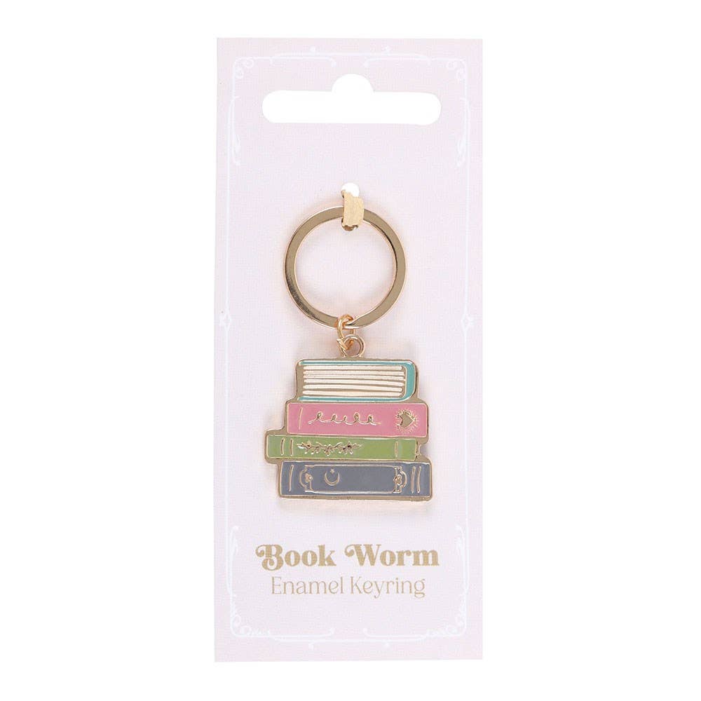 Book Worm Alloy Keyring - Land to Coast