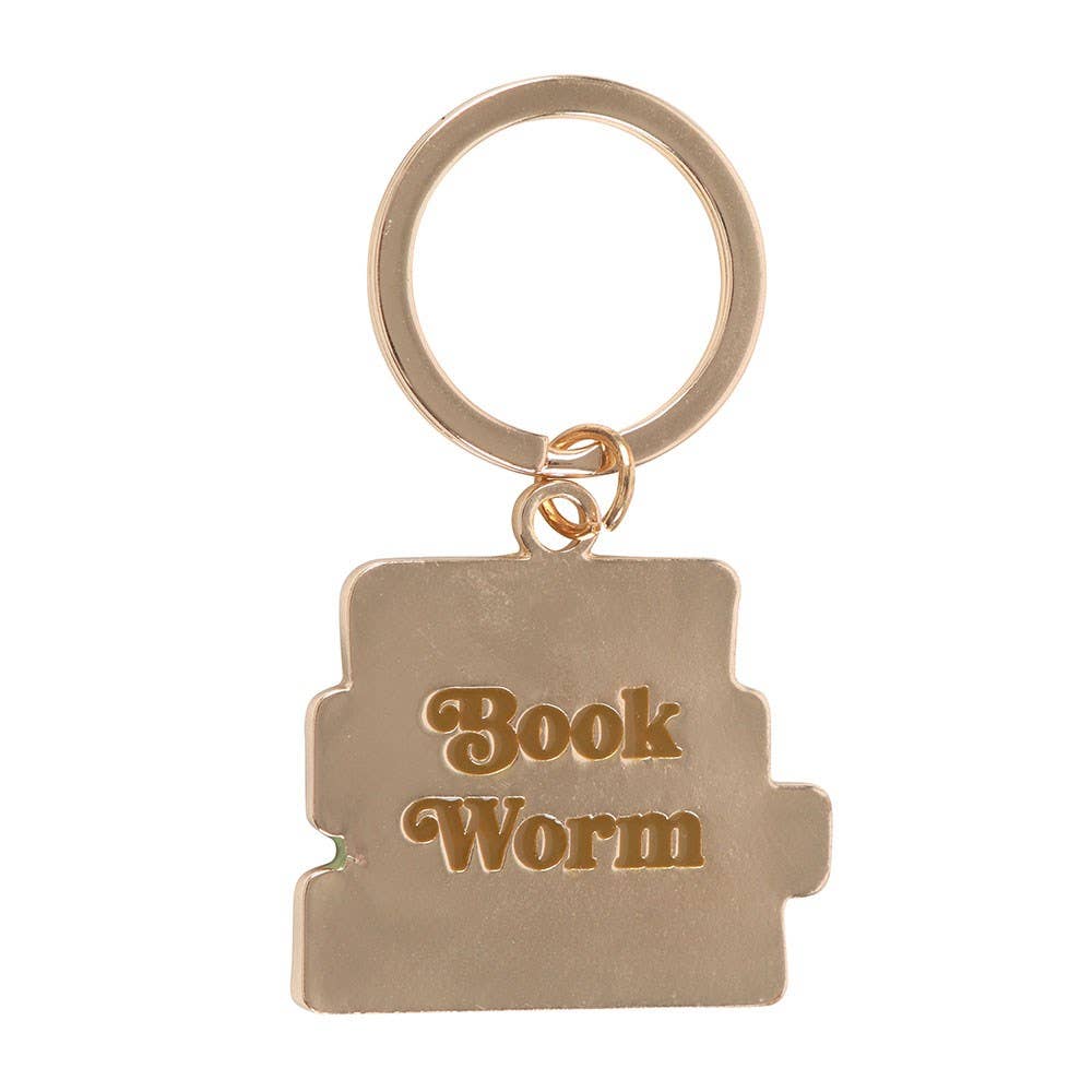 Book Worm Alloy Keyring - Land to Coast