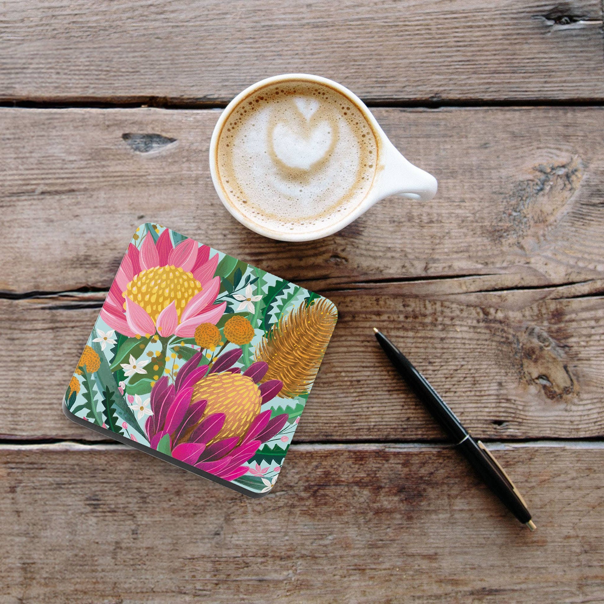 Botanical Bushland Drink Coaster Set 4 - Land to Coast