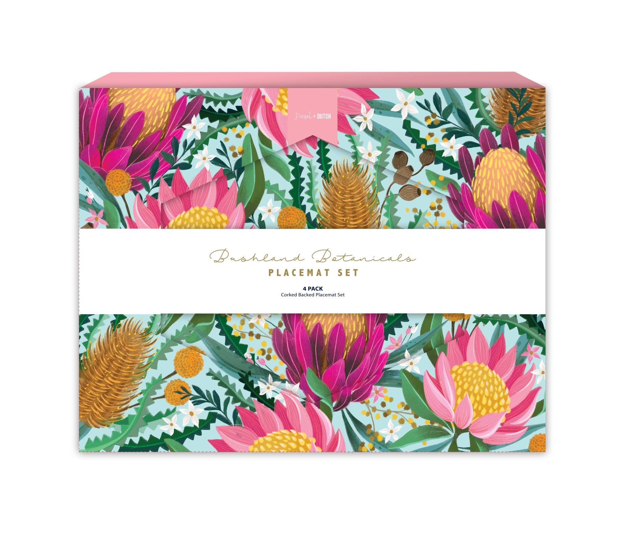 Botanical Bushland Placemat Set 4 - Land to Coast