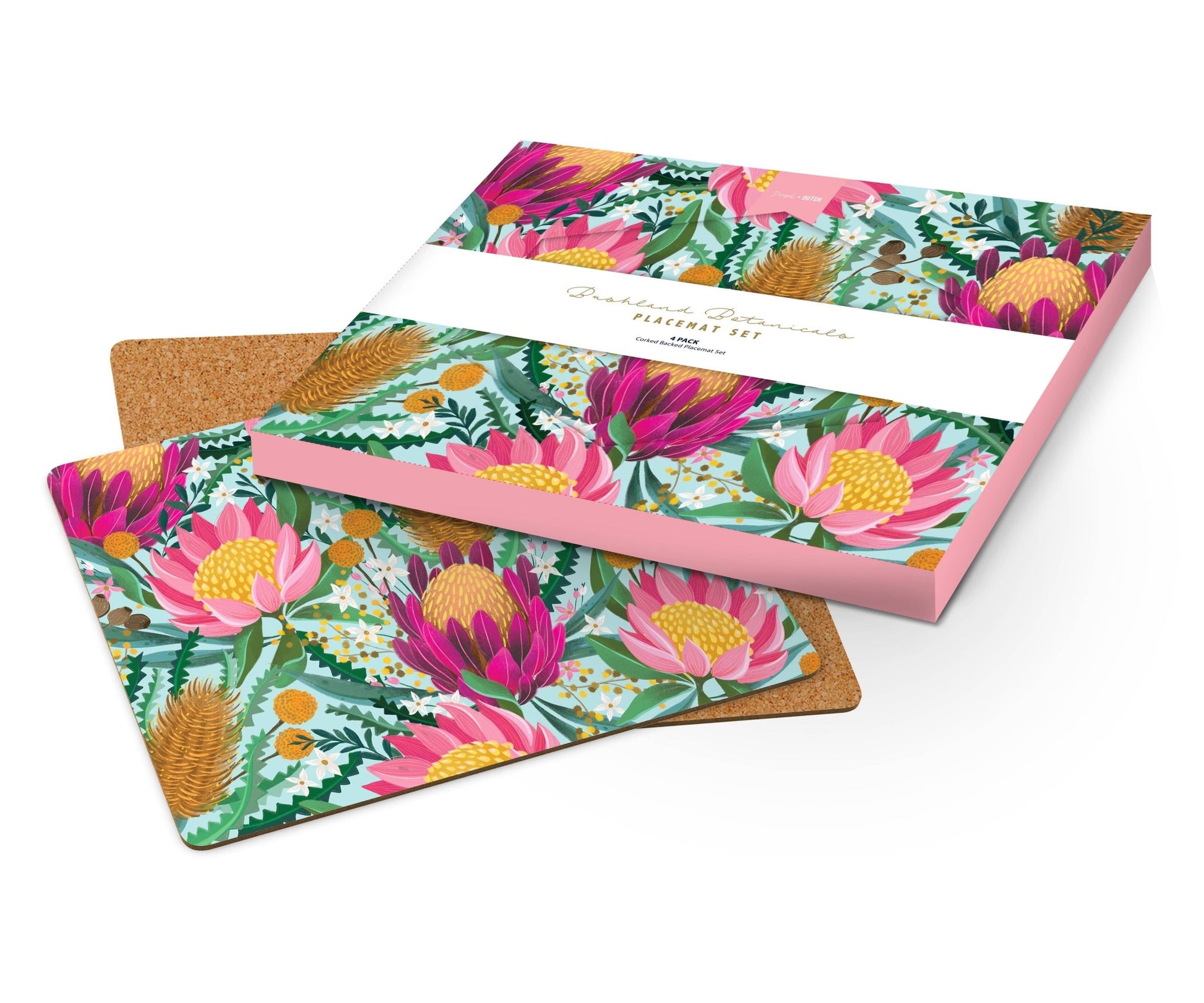 Botanical Bushland Placemat Set 4 - Land to Coast