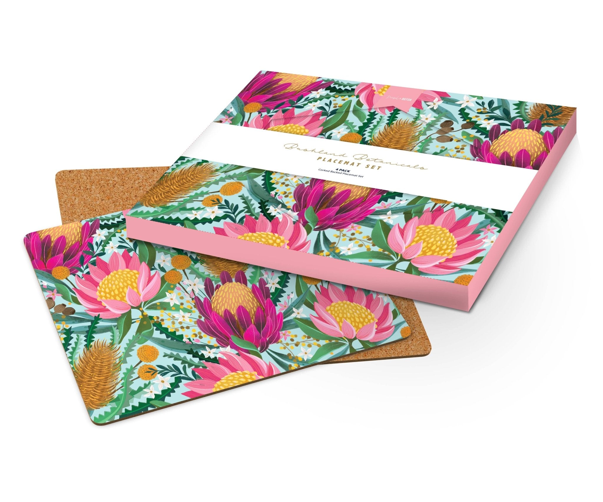 Botanical Bushland Placemat Set 4 - Land to Coast