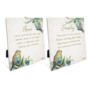 Budgie Ceramic Sentiment Plaque by Kelly Lane - Land to Coast