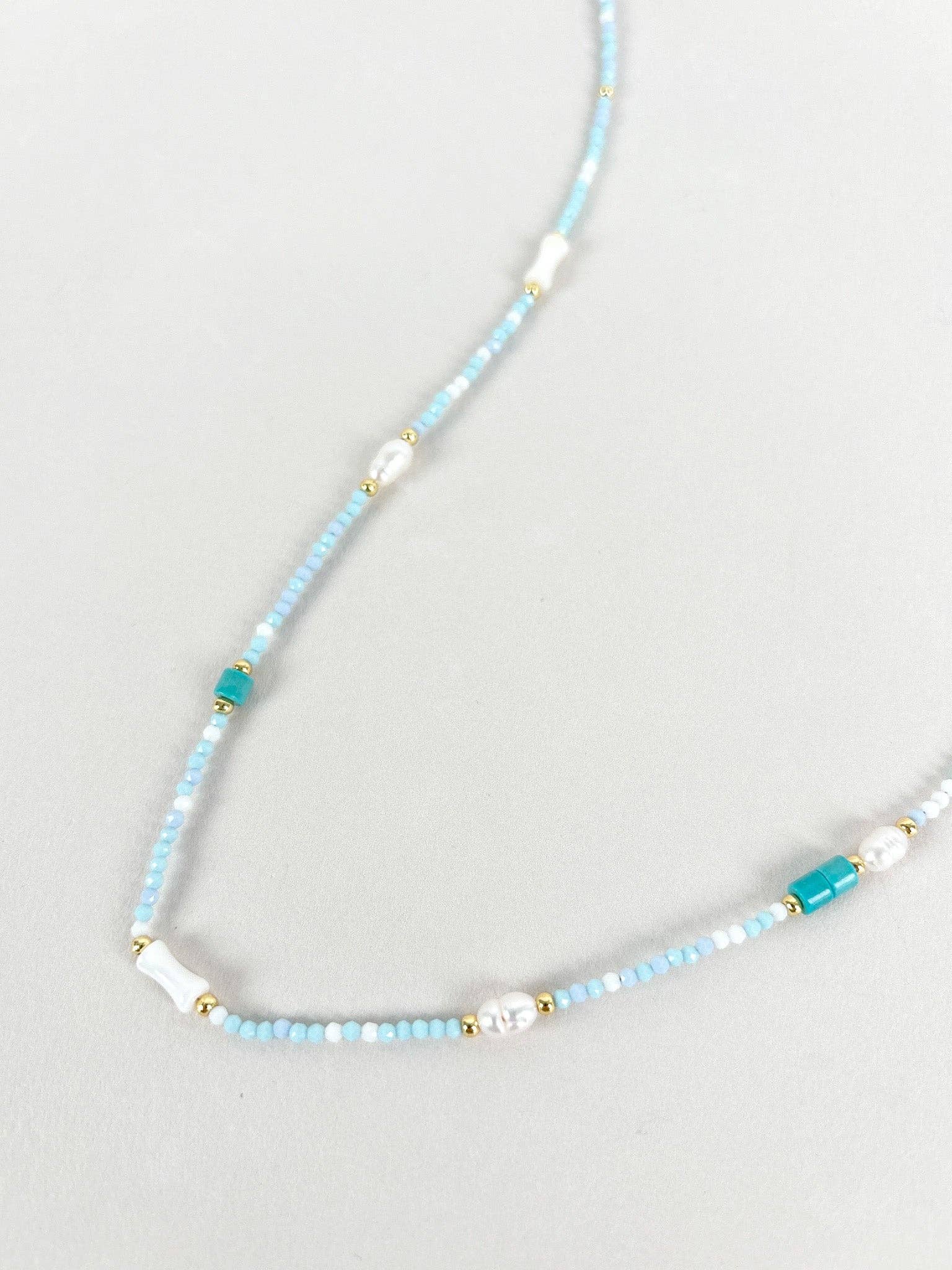 Calypso Pearl Beaded Necklace - Land to Coast