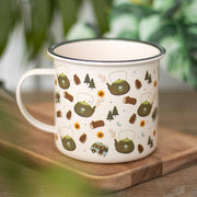 Camping Print Enamel Style Metal Mug - Land to Coast