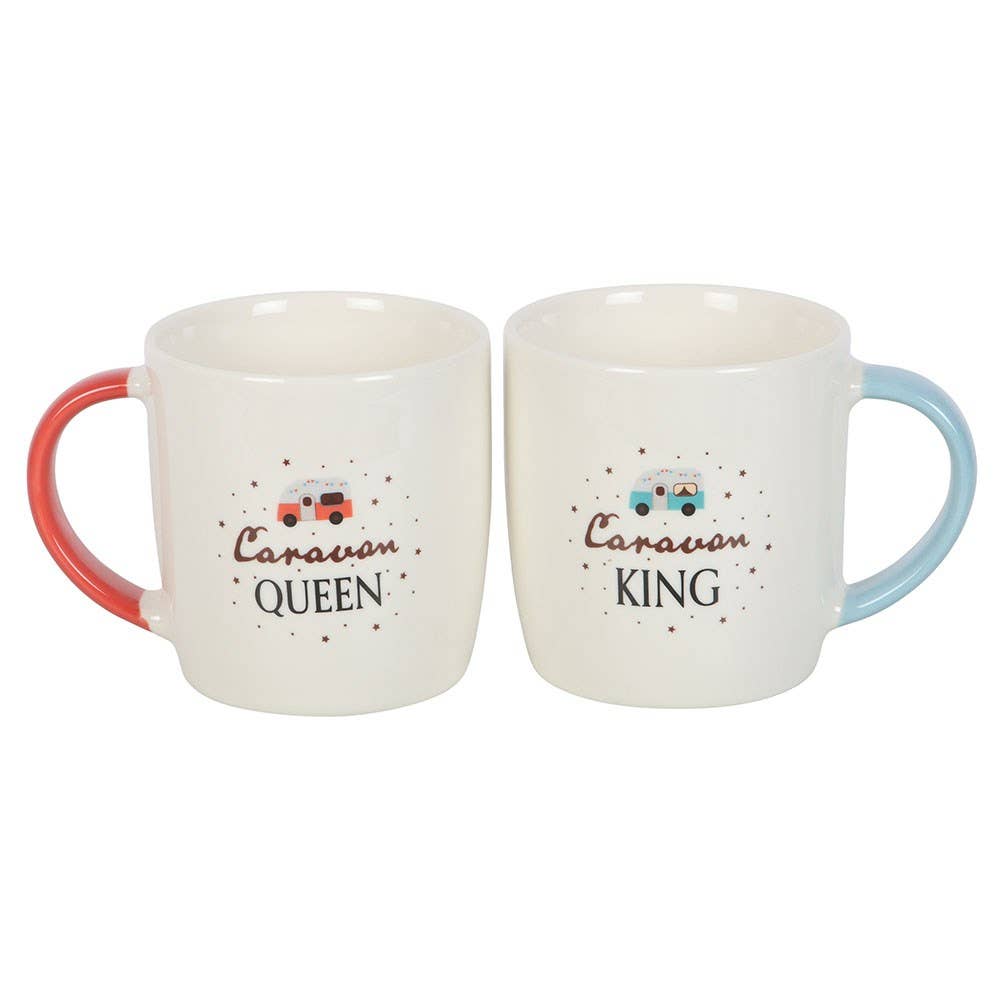 Caravan King and Caravan Queen Couples Mug Set - Land to Coast